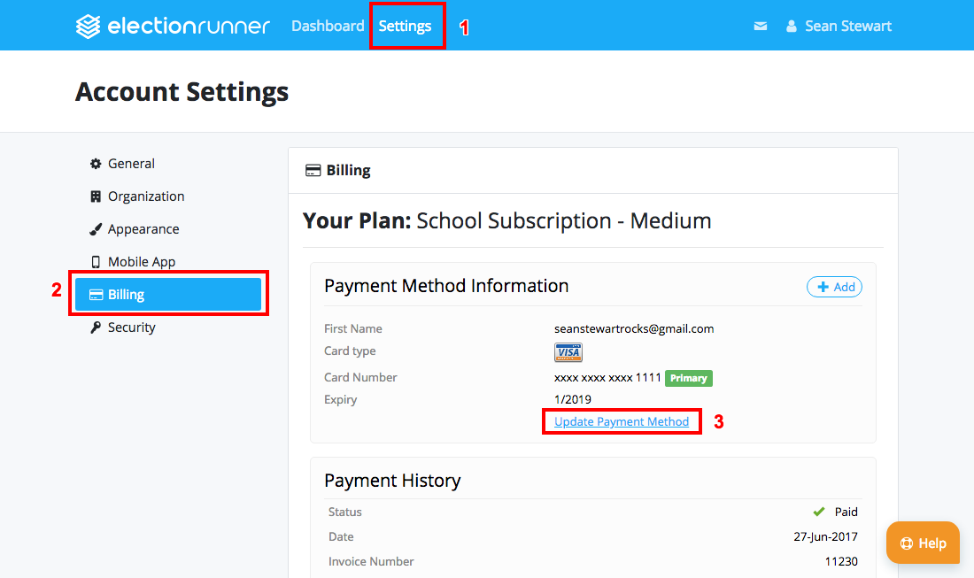 Update Payment Method